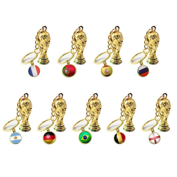 Fodbold souvenir nøglering trofæ VM vedhæng 2026 lille Jules Rimet trofæ vedhæng Trofæ