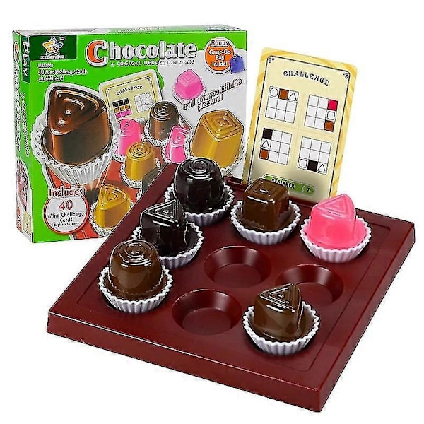 Sjokolade Puslespill Sjakk Logisk Plasseringsspill Intellektuell IQ Tenke Brettspill Pedagogiske Leker For Barn with box