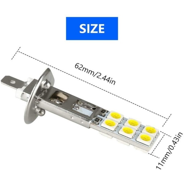 4kpl H1 6000k Super White 80w LED-ajovalolamppujen sarja