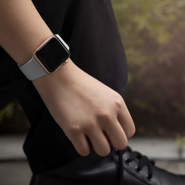 Pakkaus 3 hihnat yhteensopiva Apple Watch Strap iWatch Series 8 7 6 5 4 3 Ultra SE(2/1), 42mm/44mm/45mm-S, musta/valkoinen/harmaa