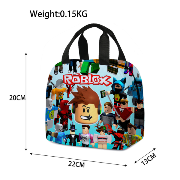 ROBLOX Frokostpose Bento Box Isoleret Picnicpose Børn Gave Skole C C