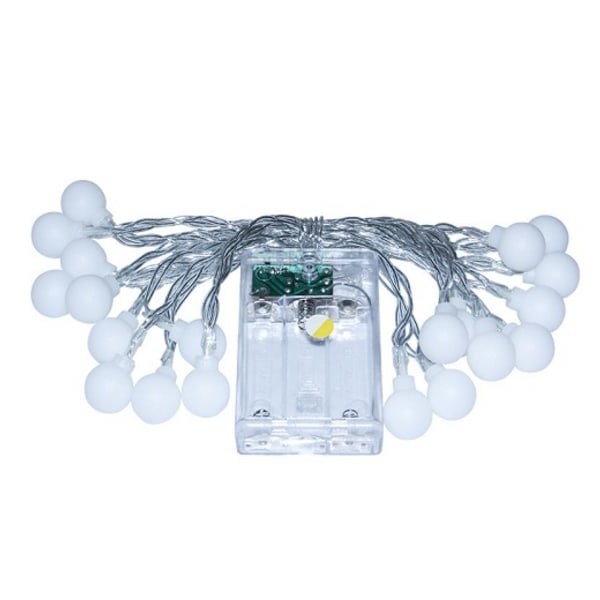 Liten bollformad ljusslinga med batteri, lampa för rum, juldekoration, varm färg, 6M