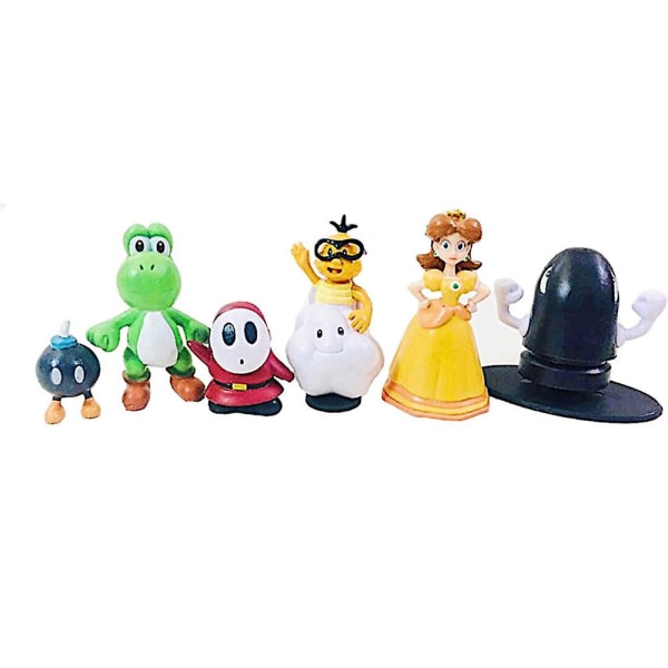 18 kpl Mario Mini toimintafiguurit Mario Brothers -sarjan lasten lelut kakkupäälliset Collection Playset Syntymäpäiväjuhla kakkukoristeet