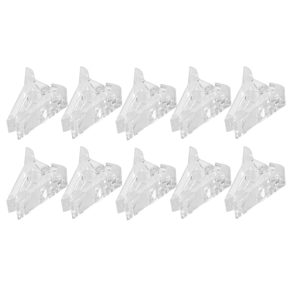 10 stk./sæt gennemsigtige negletipklemmer Polygel Quick Build Form Neglegel Tilbehør