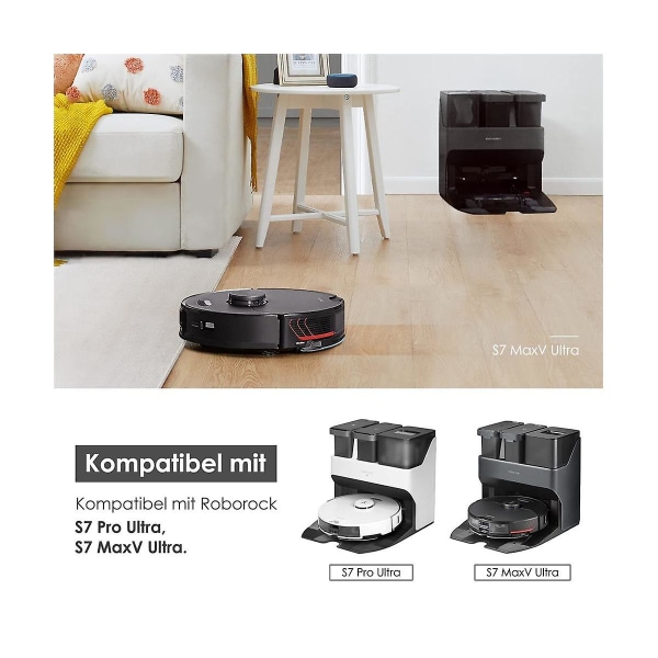 Tilbehørssæt til S7 Pro Ultra/s7 Maxv Ultra, 6 x støvposer, hovedrullerbørste robotstøvsuger