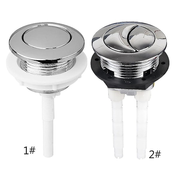 Universal Toalettknapp Enkelt/Dobbelt Knapp Spylventilutskifting Passer 38mm-E