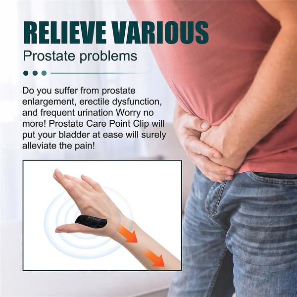 1/2 kpl Acuplus Prostate Care Point Clip, Acuplus Acupressure Hand Pressure Point Clips lievittää eturauhasen epämukavuutta vaivattomasti 2Pcs