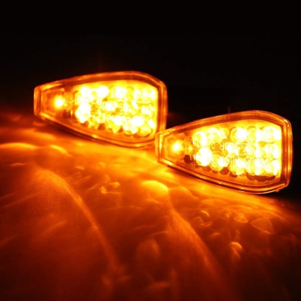 4 stk. Motorcykelblinklys 14LED Blinklys 12V Vandtætte Rullende Blinklys Universal til Motorcykel Scooter Quad Cruiser Off Road
