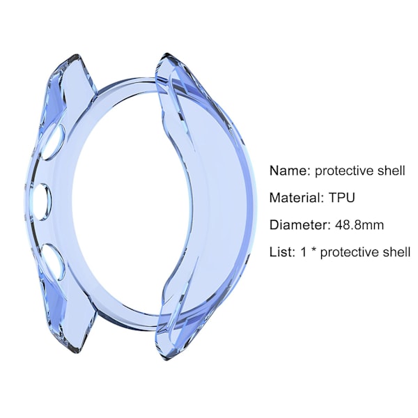 Skyddande Skal Transparent Repskyddande TPU-Armbandsursskal Skydd Kompatibel Garmin Approach S62 Transparent