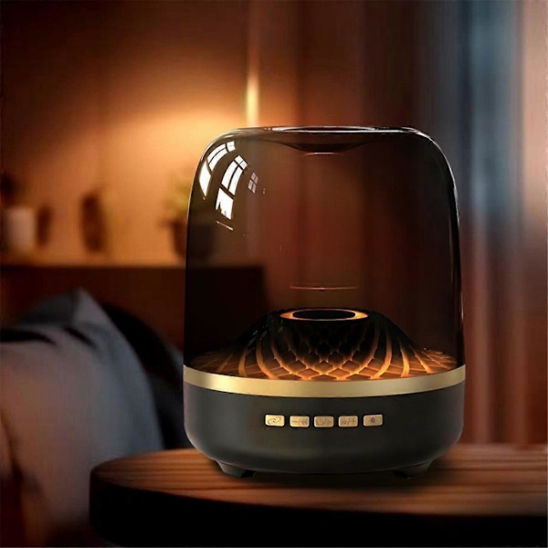 Lydboks Bluetooth Subwoofer Fargerikt Glass Hjem Høy Volum Trådløs Datamaskin Høyttaler Publikum Høyttaler Svart