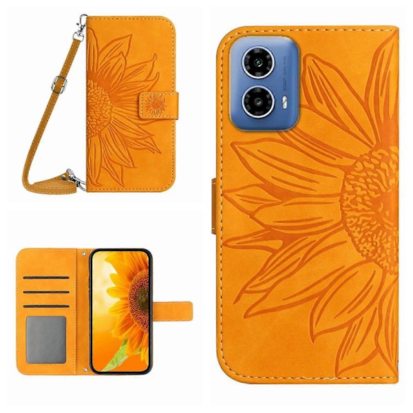 Læder Etui Til Motorola Moto G34 5G Yellow
