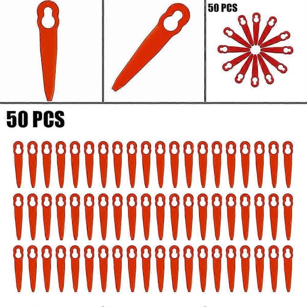 50 stk. plastblader for Stihl Fsa 45 Fsa 57 gresstrimmer reservedeler 83 mm for trådløs gresstrimmer bladkutter plen del-ykc