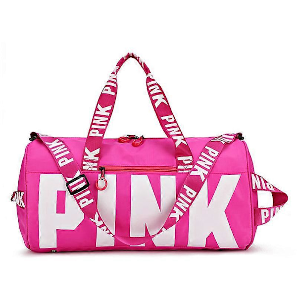 Rosa reiseveske for kvinner, treningsbag for fitness, stor kapasitet, vanntett, gym- og sportsbag rose red