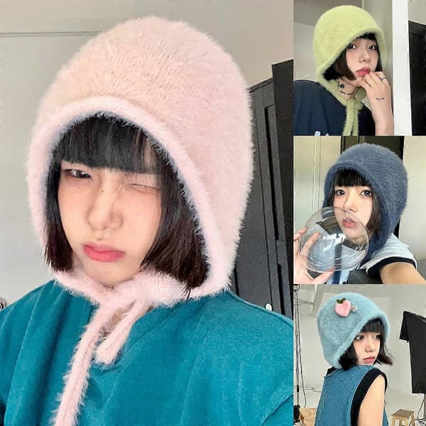 Vinter Kvinner Casual Stacking Strikket Bonnet Caps Myk Stretch Strikket Lue Gray
