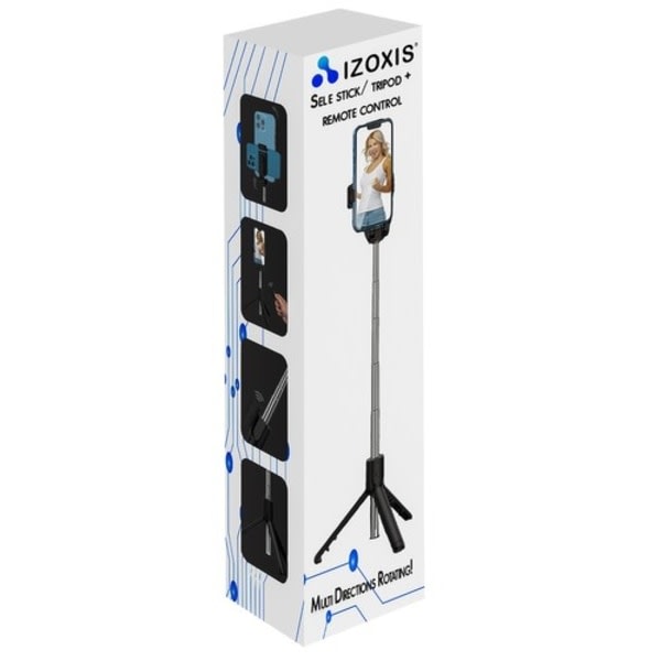 Selfie-keppi - iPhone/Android - Bluetooth Musta