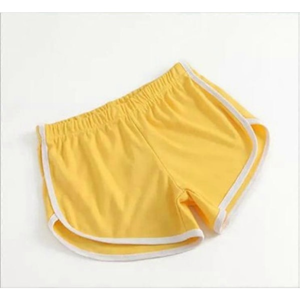 Sportshorts Dam Hemmakläder Casual Enfärgad Mode Yoga Strandbyxor Godisfärg Hotpants A yellow M