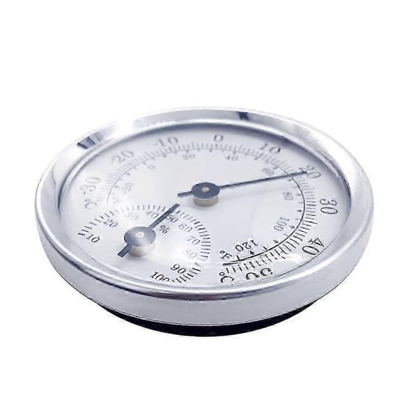 Mini Rund Väggmonterad Analog Termometer Hygrometer Temperatur Luftfuktighetsmätare