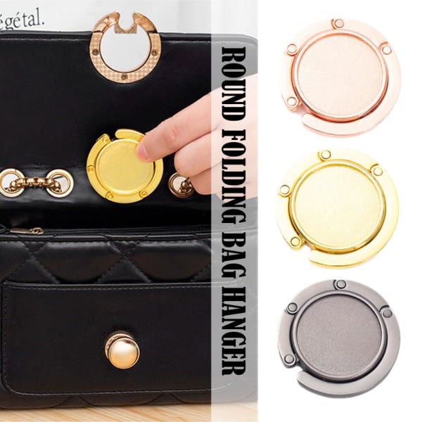 Hopfällbar handväska handväska väska hängare krok hållare bärbar unik fas gold (color) 1PC