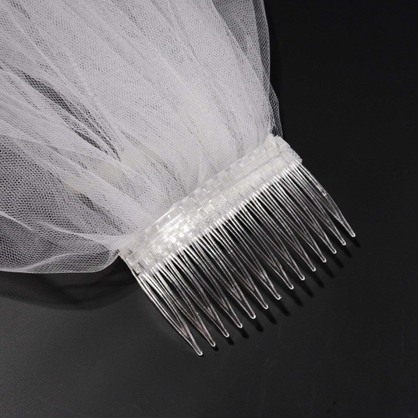 14 Tandad Böjd ABS Plast Slöj Kam, Bröllopsslöj Kam, Transparent - 10 St