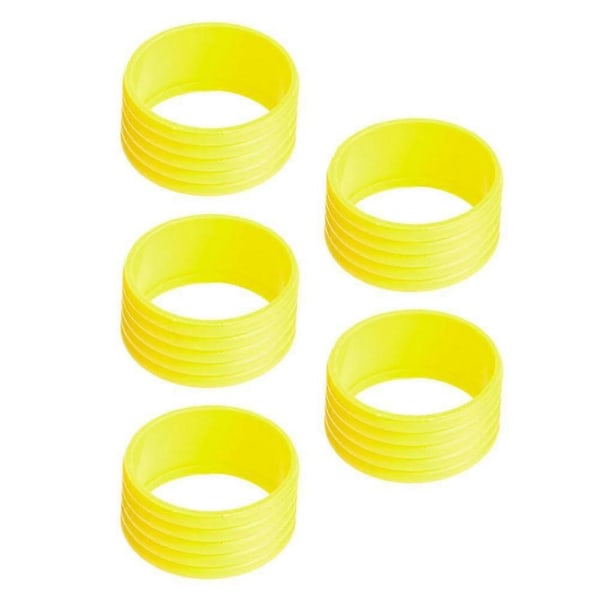 5 stk. Sports Ketsjer Håndtag Gummi Ring Elastisk Tennis Ketsjer Bånd Overgreb Yellow