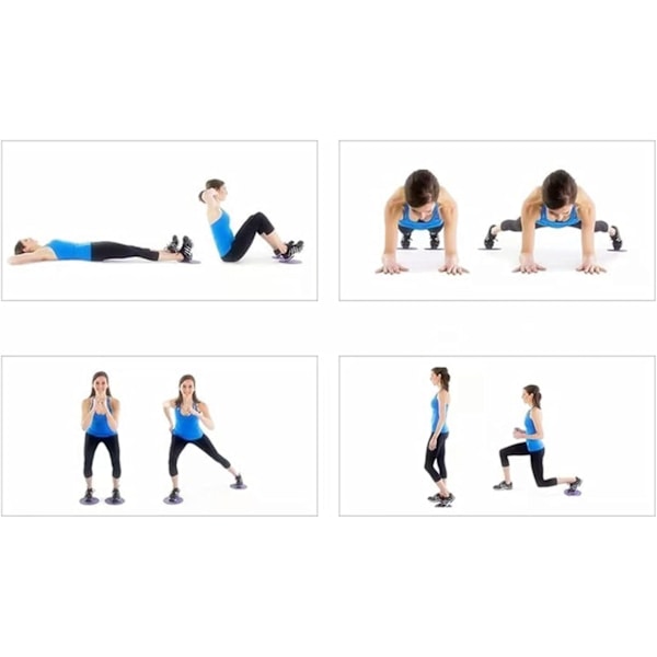 Dobbeltsidede Glidende Diske Core Sliders Ultimate Core Trainer Gym, Tæppe og Hårdt Gulv Øvelses Glidende Diske Dobbelt Hjem Grey