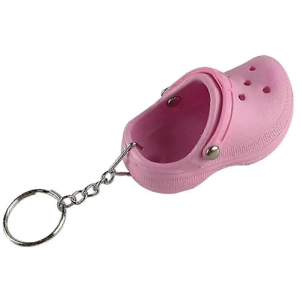 Mini Crocs -sandaaliketjun riipus avaimenperä avaimenpidike hauska avaimenperä lahja Pink