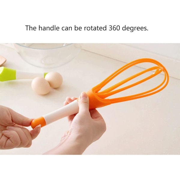 Twist Visp, Plast Kjøkken Flat Ballong Visp Tykk Tråd Egg Frokost Visp for Matlaging Blanding Visping Røre