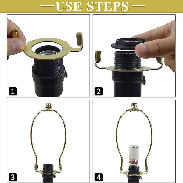 8-tums DIY-finial belysningstillbehör harpfäste lampskärmhållare hornram, 11 (begränsad utgåva)