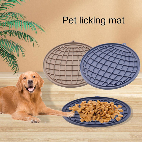 Silikonlickmatta för Hundar och Katter - Långsam Matning, Ångestreducerare, Halksäker, BPA-Fri, Perfekt för Mat och Godis Blue