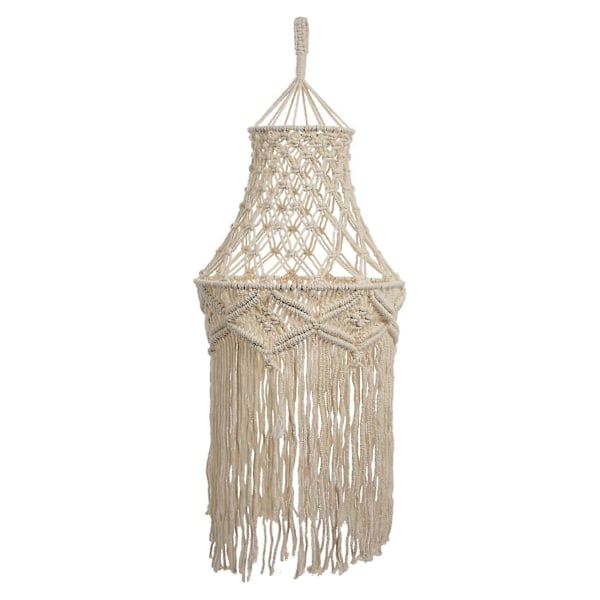 Makramé Lampskärm Hängande Pendellampa Skydd Modernt Bohemiskt