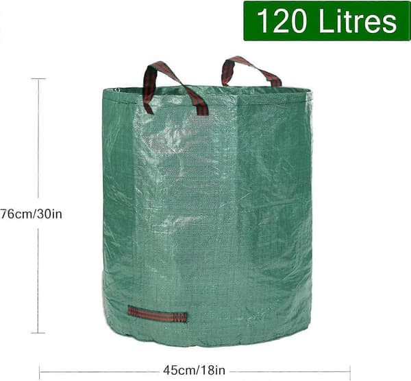 Trädgårdsavfallspåsar 120L | 3-pack | 76 cm höga, 45 cm djupa | För stora mängder lätt trädgårdsavfall |
