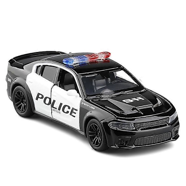 1:36 Challenger SRT -mittakaavan uusi leluvalmistettu malli vetävällä autolla lapsille lahjaksi F142 police withbox