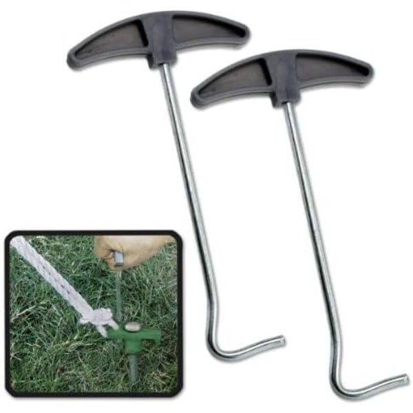 DIY 2 stk teltpluggtrekker, teltplugg bakkekrokuttrekkere teltplugg spikeruttrekker, teltplugg bakkekrokuttrekkere ekstraktorfjerner