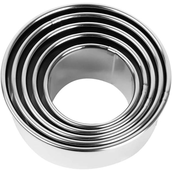 Keksformset Runda kakformar Biscuit Pastry Cutters Bakform Ringform Dumpling Cutter Rostfritt stål