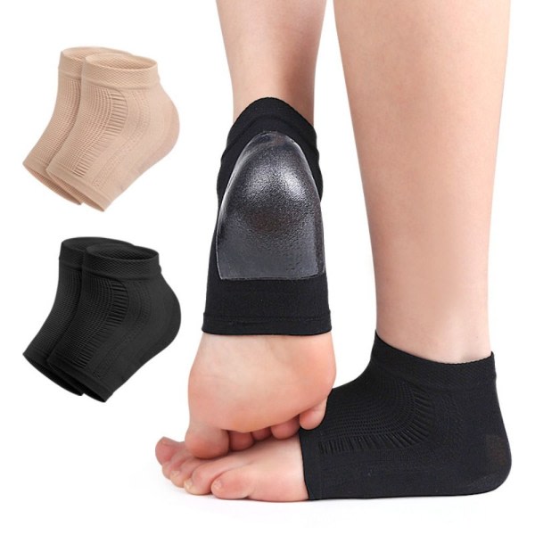 Cover Plantar Fasciitis Hæl Sokker Beige