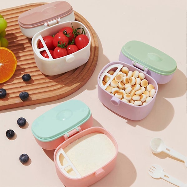 Mælkepulverboks God Tætning BPA Fri Bærbar Støv- og Fugtsikker Opbevaringsboks Multifunktionel Baby Snack Frugt Madbeholder Baby Supp Red L