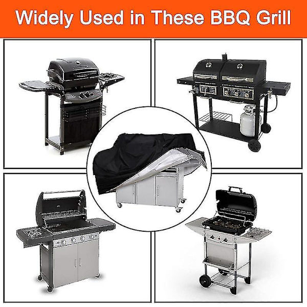 Grillskydd för BBQ Grillskydd Vattentätt Skydd 145 X 61 X 117 Cm Svart