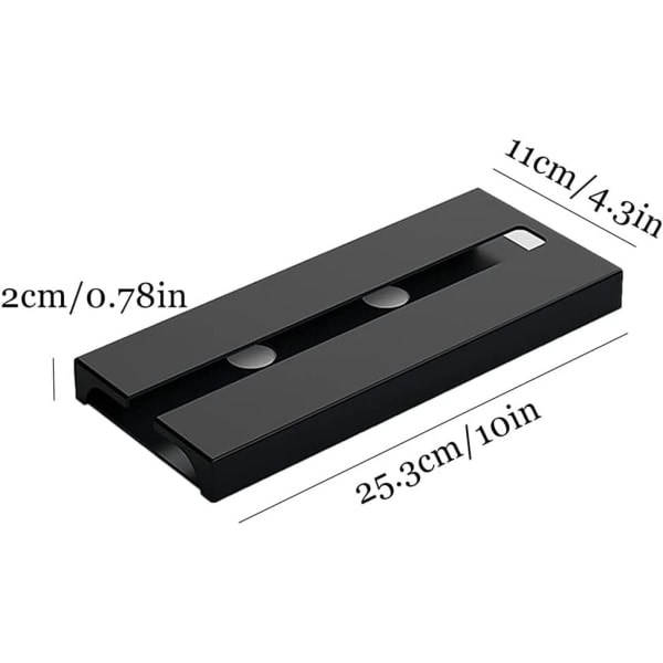 IC 2-pakks plast vinglassholder, svart skap Hengende vinglassholder