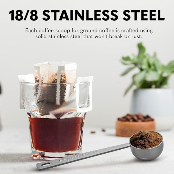 Kaffeskedportionerare - Kaffemättsked, Kaffedispenser - Kaffekannaked, Kaffesked - Kaffemättsked, Mättsked - 2 st