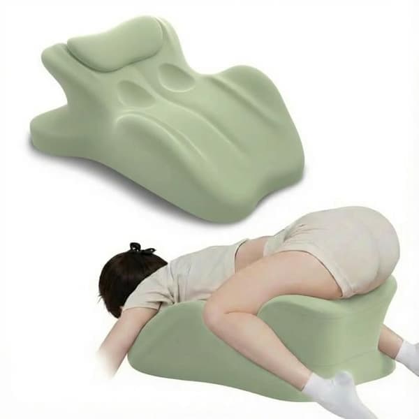 Ergonomisk pute med perfekt 27° vinkel, multifunksjonell minneskumkilepute (grønn) Vert