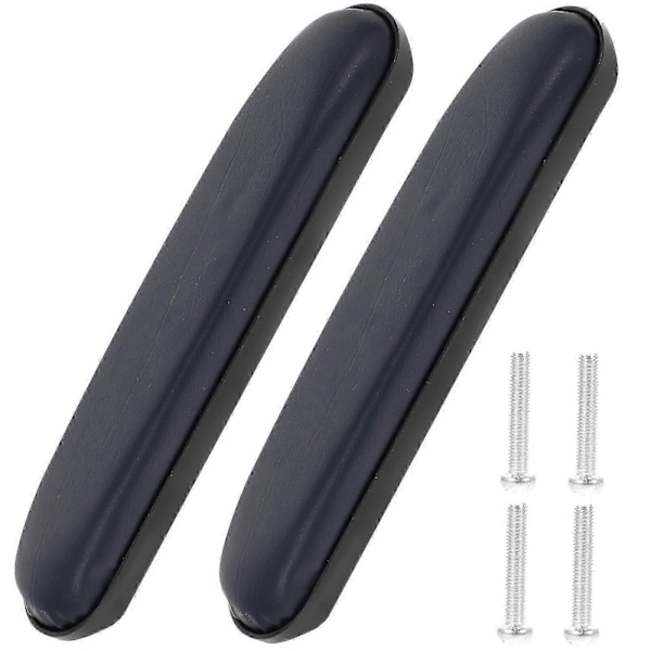 2 stk. Universelle Rullestol Korte Armlener Puter Armlenpute Erstatning PVC Svamp Pad Pasientpleie Tilbehør Blå