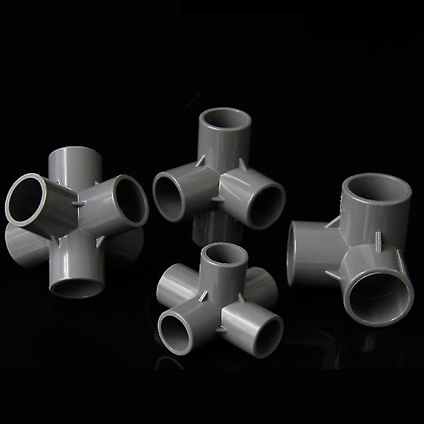 PVC-putkiliitosliittimet 3 4 5 6-tie letkunjakaja 20-50mm puutarhakastelu vesiputken liitoskytkin adapteri DIY hyllyliitos 32mm 3 Way