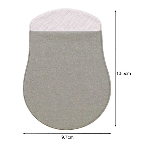 Smal Musmatta för Laptop - Musficka med Självhäftande Design, Inga Limrester, Universal, Enkel att Installera, Bärbar Musförvaring Grey