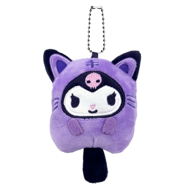 Kuromi Keychain - 15 cm, Plush Keychain, Stuffed Doll, Bac