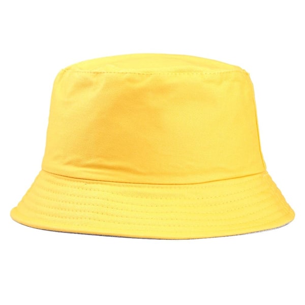 Bucket Hat Bredbrättad Solskydd Vardaglig Stil Fiskehatt Solhatt Utomhus Herr Dam Bucket Keps för Yellow