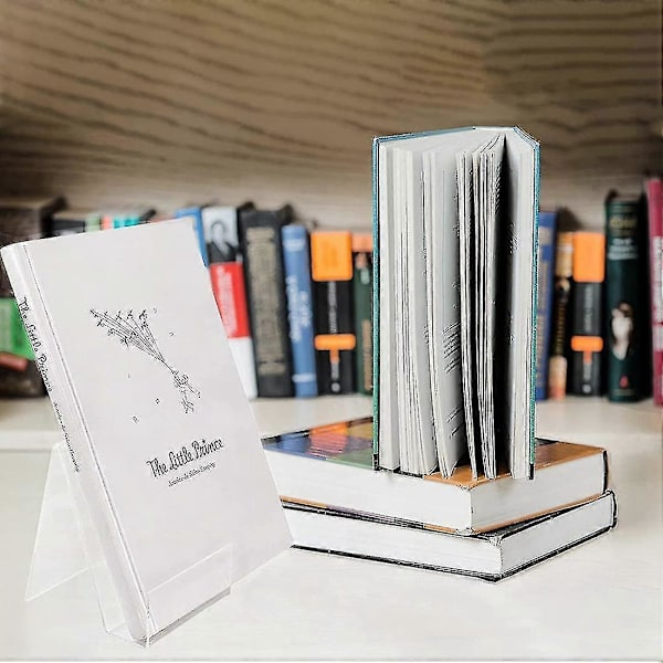 6-pak Akryl Bogestativ Klar Akryl Display Easel Holder til Visning af Album, Bøger, Musik She