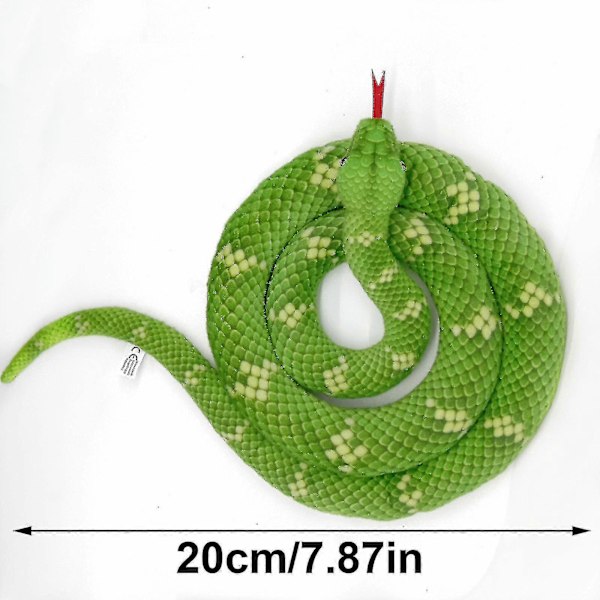 Giant Boa Constrictor Stor Støvet Dyr Slange Giant Snake Plush Realistisk Støvet Slange Legetøj Prank Props Brown