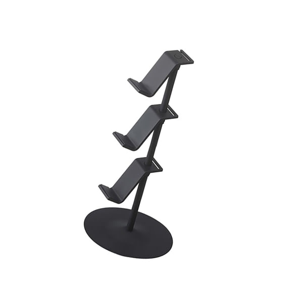 3-lags spilcontroller opbevaringsstativ hul hovedtelefon spil konsol controller holder stand arrangør til XBOX sort
