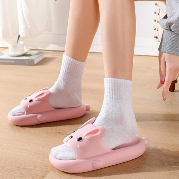 Ihana Jänis Kesätossut Mukava Käyttö Ihastuttavat Tossut Päivittäiseen Koti- Ja Ulkokäyttöön Pink 40-41