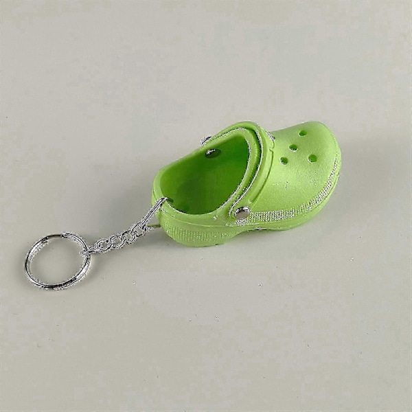 Mini Crocs -sandaaliketjun riipus avaimenperä avaimenpidike hauska avaimenperä lahja Green